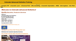 Desktop Screenshot of coloradoesthetictraining.com